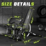 Weight Bench, Workout Bench for Home Gym with 1200 LBS Capacity, Adjustable Weight Bench with Heavy Duty Leg Extension and Preacher Pad, Gym Bench Incline Flat Decline for Bench Press Full Body Strength Training - Image 9