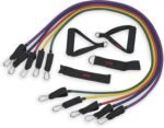 SPRI Resistance Band Kit - Resistance Training Interchangeable Tubes for Full Body Toning - Includes 5 Exercise Bands, Ankle/Wrist Strap with Padded Handles, Door Anchor, Exercise Guide, Carry Bag - Image 2