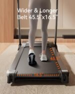 Treadmills for Home, Treadmill with 0-15% Auto Incline, 3HP Folding Treadmills for Running Walking with 300LBS Weight Capacity, Incline Treadmill Equipped with Bluetooth & Pulse Monitor - Image 8