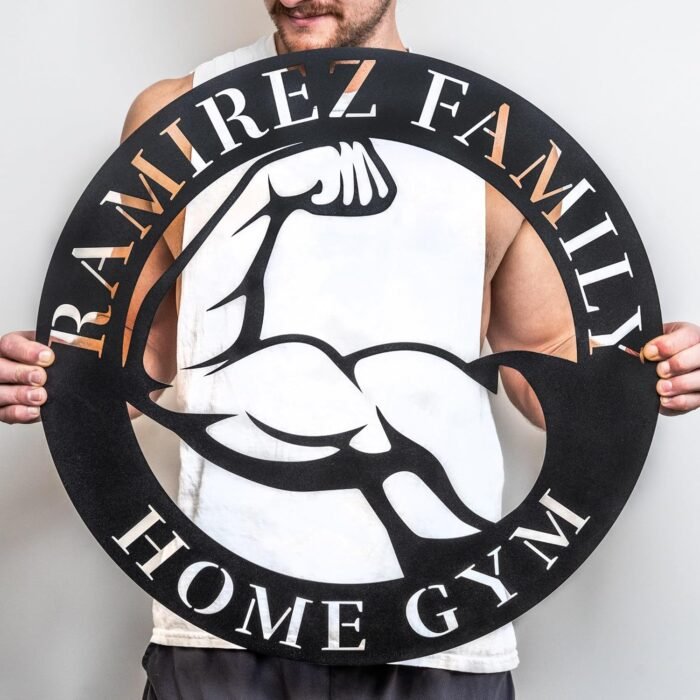 Metal Fitness Sign | Custom Home Gym Sign | Weightlifting Gift | Workout Room Decor | Gym Wall Art | Cross Fit Sign | Fitness Gift - Image 3