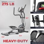 Sunny Health & Fitness Elliptical Trainer Machine w/Built-in Pulse Sensor, Low Impact Cardio Exerciser & Full-Body Cross Training for Home, Optional Free SunnyFit App Link & Electric w/300LB Load - Image 7