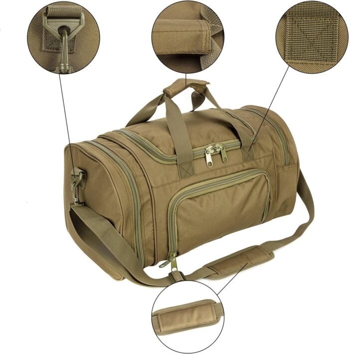 Gym Duffel Bag for Men Sports Duffel Bag with Shoe Compartment (GREEN-Model A) - Image 6