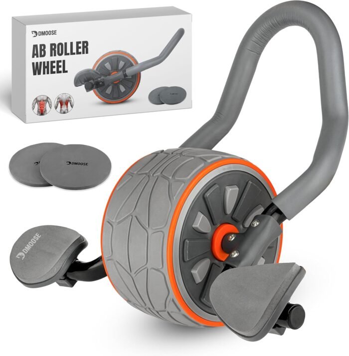 DMoose Fitness Ab Roller Wheel with Elbow Support & 2 Knee Pads - Abdominal Exercise Trainer for Core Strength Training - Ultimate Abs Workout Equipment for Home and Gym - Ab Machine for Men and Women - Image 2