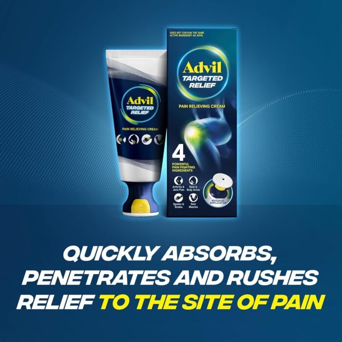 Advil Targeted Relief Pain Relieving Cream with Massage Applicator, Up to 8 Hours of Powerful Relief of Minor Arthritis Pain, Joint Pain, Lower Back Pain and Muscle Pain, 2.5 oz - Image 14