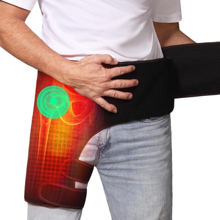 Hip Heating Pad, Electric Heated Hip, Hip Massager Vibration, Thigh/Buttock Electric Heat Pad for Sciatica Nerve Relief - M/L - Image 2