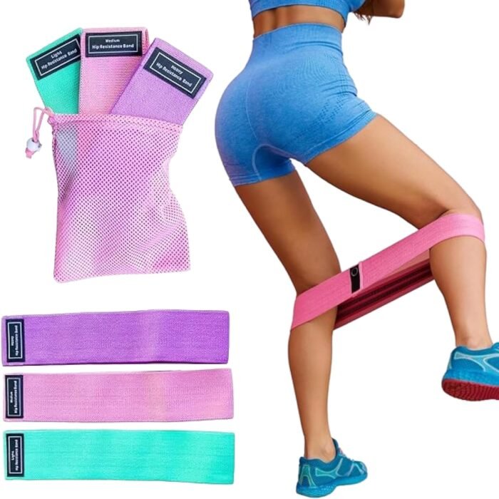 Perfect Stix Booty Bands - 3 Difficulties - Fabric Resistance Bands Set. Non Slip Stretch Bands. Exercise Bands for Legs and Butt. Includes a Pink Mesh Traveling Bag - Image 2