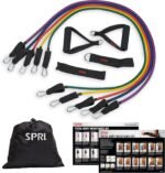 SPRI Resistance Band Kit - Resistance Training Interchangeable Tubes for Full Body Toning - Includes 5 Exercise Bands, Ankle/Wrist Strap with Padded Handles, Door Anchor, Exercise Guide, Carry Bag - Image 3