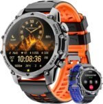 Smart Watch (Call/Notification),1.52'' Military Smart Watches for Men, Two Style Kits,Flashlight,100+Sport Modes/Heart Rate/Sleep Monitor/Pedometer, Fitness Tracker Android Phones iPhone Compatible - Image 2