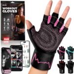 MhIL Workout Gloves for Women – Breathable Gym Gloves for Women with Palm Protection and Enhanced Grip – Padded Weight Lifting Glove for Womens with Wrist Wraps Support Weightlifting Exercise Cycling - Image 2