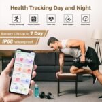 Smart Ring for Men & Women, Wellness & Fitness Tracker with Sleep/Step/Heart Rate/Blood Oxygen/Calorie Counter, IP68 Waterproof Wearable Ring for iOS Android Silver (Silver, 7) - Image 4