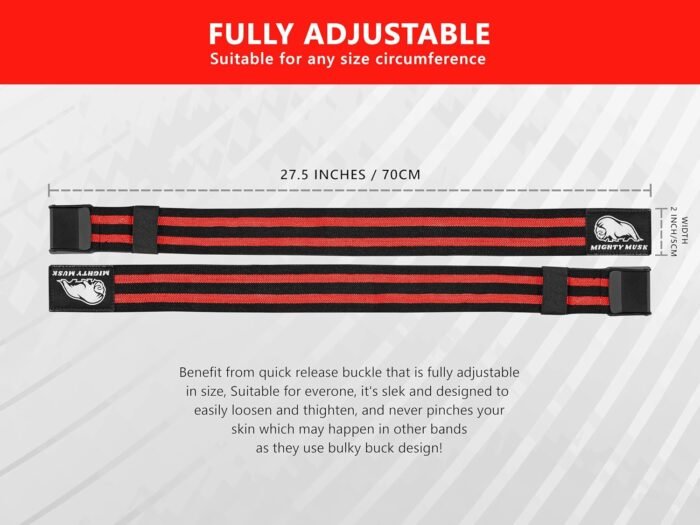 BFR Occlusion Bands for Women - Blood Flow Restriction Workout Bands for Leg, Glute & Hip Building - Fabric Resistance Loop for Squats, Thigh Toning, Butt Lifting & Muscle Growth - Image 6
