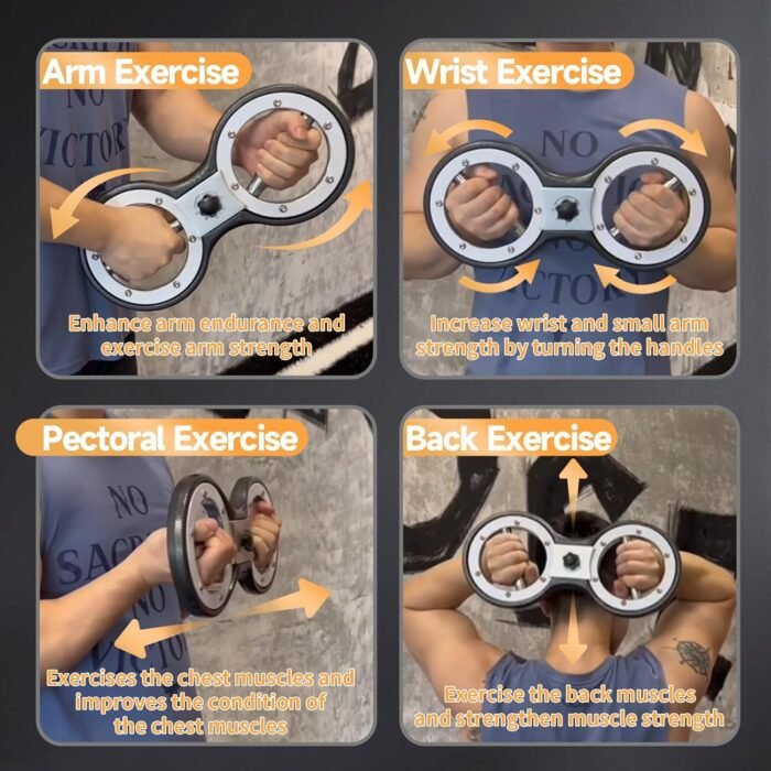 Burn Machine Arm Workout Appliances 360 Degree Rotatable Forearm Exerciser Resistance Adjustable Multi-Functional Rotational Trainer Grip Strength Trainer for Home and Gym Workouts. - Image 4