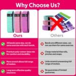 WALITO Resistance Bands for Working Out, Fabric Exercise Bands for Legs and Butt, Workout Bands for Women and Men, Booty Band for Yoga Starter Set, Pilates, Rehab, Fitness and Home Workout - Image 8