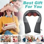 Medcursor Neck Massager, Portable Electric Shiatsu Back Massage Device with Heat, Deep Tissue 3D Kneading Pillow for Muscle Pain Relief (No Battery) - Image 7