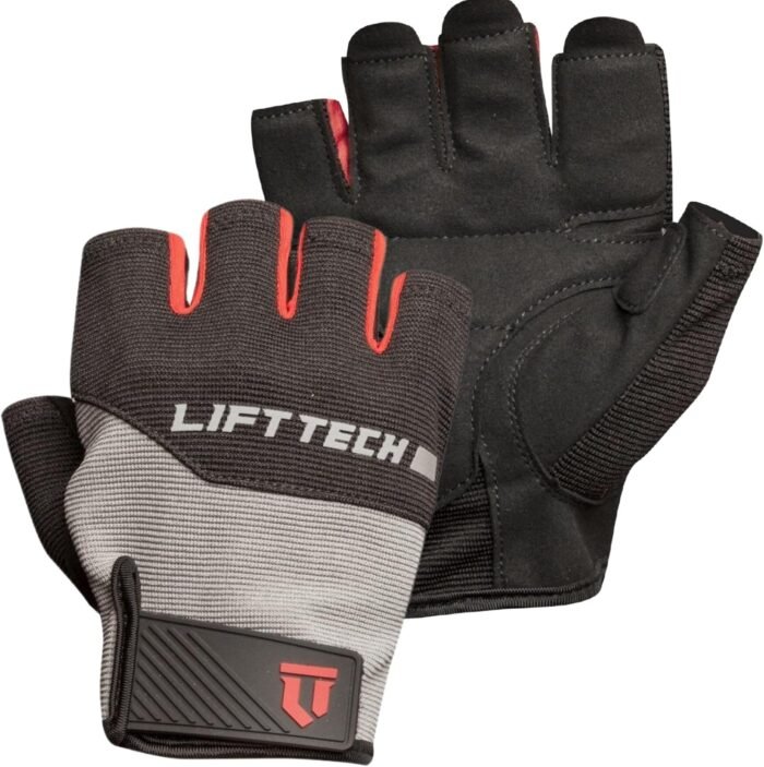 Lift Tech Men's Classic Exercise Gloves - Workout Gloves for Men Into Weights, Strength Training, Powerlifting - Fitness Gloves for Men - Gray,XL - Image 2