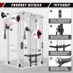 RitKeep Power Cage M10 for Home Weight Training, with Olympic Barbell&Bench,Power Rack with Pulley System, Multi-Function Workout Machine - Image 6