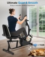 ECHANFIT Recumbent Exercise Bike for Home - 380LBS Weight Capacity, Exercise Bike with Smart Workout APP, 16-Level Magnetic Resistance, Backlit Display, Comfortable Seat - Image 4