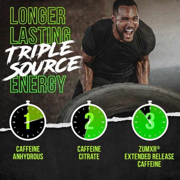 ALPHA LION Superhuman Extreme High Stim Pre Workout Powder, Beta Alanine, L-Taurine & 356mg Tri-Source Caffeine for Sustained Energy, Nitric Oxide & Citrulline for Pump (21 Servings, Sour Gummy Bear) - Image 5