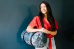 Jadyn 19” Barrel Womens Duffel/Gym/Weekender Bag (Navy Floral) - Image 7