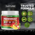 Built by Nature Pre Workout Powder with Beta Alanine, Creatine Monohydrate, BCAA, L Citrulline, L Arginine and Caffeine - Strawberry Lemonade Flavor - 25 Servings - Image 9