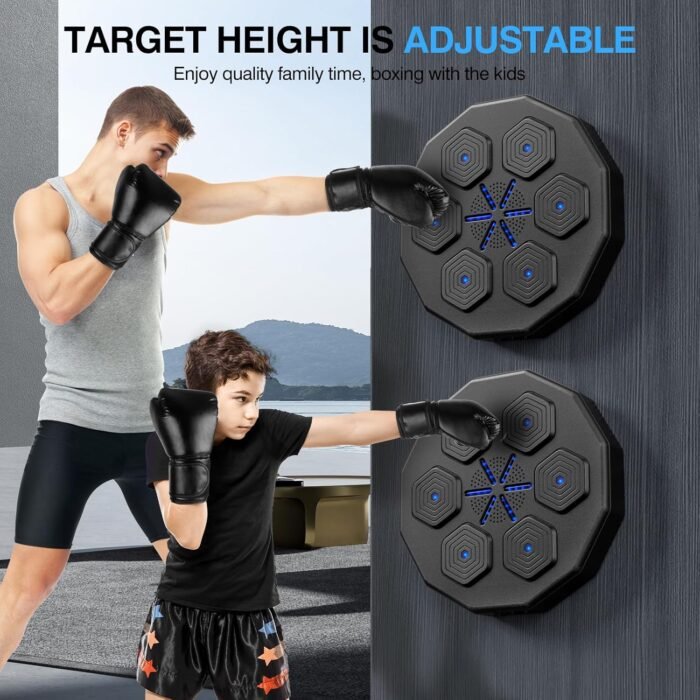 2025 New Music Boxing Machine with Two Pairs of Gloves Upgraded 2.0 Smart Bluetooth Music Boxing Parent-Child Games Wall-Mounted Exercise Equipment for Home - Image 7