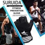 Workout Gloves for Men&Women,Full Palm Protection Weight Lifting Gym Gloves Half Finger Cycling Exercise Gloves with Wrist Wrap Support - Image 7
