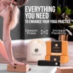 Cork Yoga Blocks 2 Pack with Strap- 9x6x3 Inch Natural Yoga Block Set of 2- Pilates Props and Accessories - High Density Cork Bricks For Exercise - Image 6