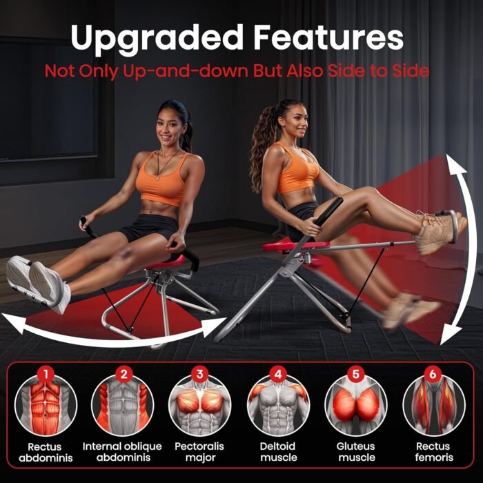 AB SWING INFINITY- Home Ab Workout Machine, Core Training Equipment, Multi-Functional Ab Exercise Trainer, Foldable for Easy Storage, Ideal for Home Gyms, Strength Training, and Fat-Burning Workouts - Image 4