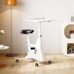 FLEXISPOT V9 3-IN-1 Exercise Bike, All-in-one Under Desk Bike, Indoor Cycling Bike with Adjustable Resistance/LCD Display/Seat/Desktop 350LBS Heavy Duty, Stationary Bike for Home,White - Image 10