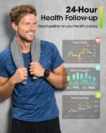 Smart Watches for Men Women Fitness: Fitness Tracker with Blutooth Call 24/7 Heart Rate SpO2 Sleep Monitor 5ATM Waterproof 120+ Sport Mode Activity Trackers Compatible iPhone Android Phones (3 Bands) - Image 3