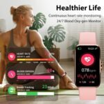 Fitness Tracker with 24/7 Continuous Heart Rate, Blood Oxygen Monitor, Smart Watch with Sleep Monitor, IP68 Waterproof Activity Tracker Step Counter for Women Men - Image 4