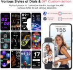 Fitness Tracker, Smart Watch with 24/7 Dynamic Heart Rate Blood Oxygen Monitoring Sleep Tracker Answer / Make Call 24 Sports Modes Pedometer IP68 Waterproof Step Calorie Counter for Women Men (Black) - Image 7