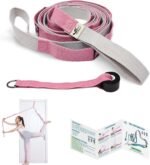 HiRui Stretching Strap Yoga Strap with Door Anchor, 14-Loops Non-Elastic Stretch Straps for Physical Therapy, Pilates, Dance, Gymnastics | Stretch Band with Workout Guide for Women & Men - Image 2