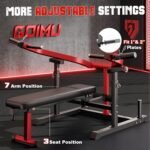 Chest Press Machine, Weight Bench Press Machine with Independent Converging Arms, Adjustable Flat Incline Bench Press for Chest, AB Workout Home Gym Equipment - Image 8