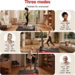 RHYTHM FUN Incline Foldable Treadmill, Walking Pad Treadmill with Incline, 300 lbs Portable Treadmills with Handles for Home Office Use, Under Desk Compact Walking Pad - Image 3