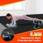 VTORY 8mm Large Exercise Mat, 6'x4'/7'x5'/8'x6'/10'x6',Non-Slip, Ultra Durable, Shock-Absorbing, Extra Large Wide Yoga Mat, Workout Mat for Home Gym, Cardio, Strength, HIIT, MMA - Image 5