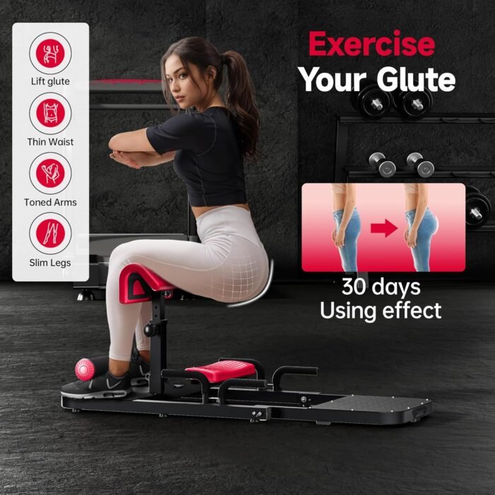 Hip Thrust & Squat Machine for Home – Multi-Function Glute Builder, Leg & Core Strengthening Equipment – Adjustable Sissy Squat, Hip Thrusts, Squat Assist Machine for Home Gym - Image 3