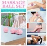 Yoga Wheel Set, Wheel Foam Roller for Back Pain & Stretching, Yoga Blocks 2 Pack with Strap, Trigger Point Therapy Massage Ball for Deep Tissue, 500lbs Capacity, Back Cracker Roller - Image 7