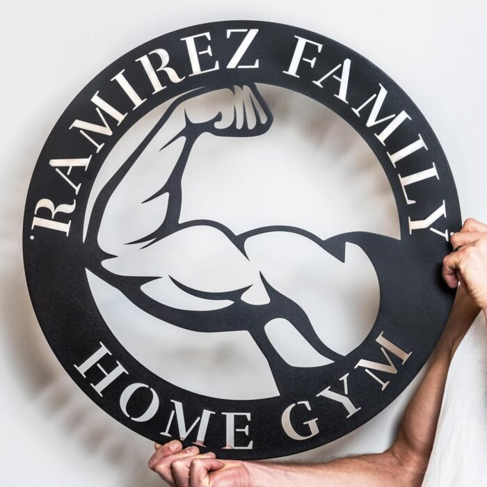 Metal Fitness Sign | Custom Home Gym Sign | Weightlifting Gift | Workout Room Decor | Gym Wall Art | Cross Fit Sign | Fitness Gift - Image 2