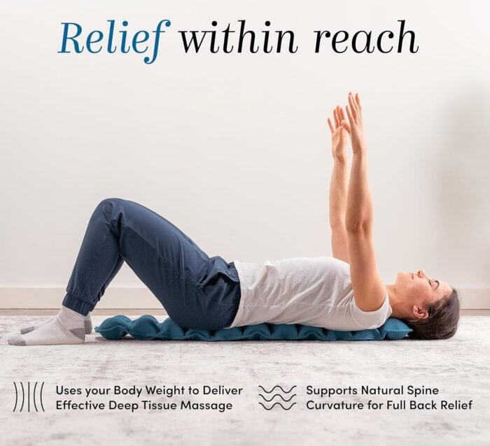 Halo Spine Stretcher for Back Pain Relief, Full Back Decompression, Upper and Lower Back Stretcher, Spine Alignment, and Deep Tissue Acupressure Therapy with 24 Massage Balls - Image 3