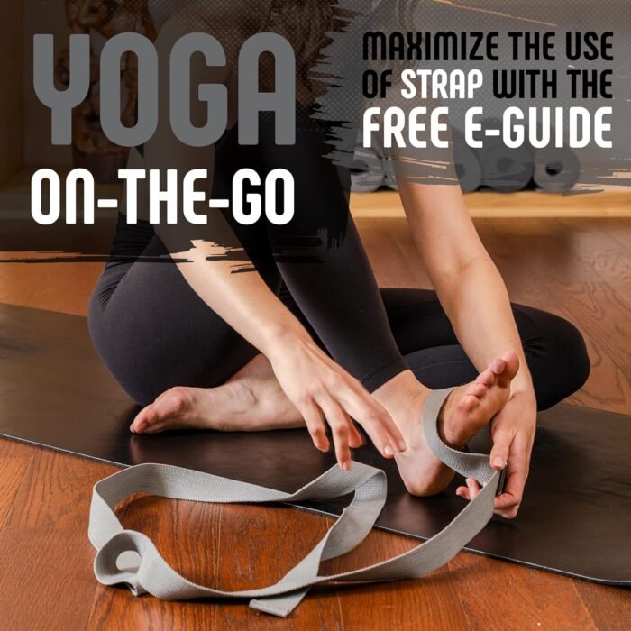 Gradient Fitness Yoga Strap, Friction-Less Easy-Feed Buckle, Super Soft Cotton/Polyester Blend Webbing, Free eGuide. (8 Feet) - Image 6
