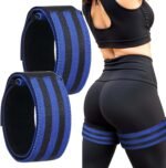 2Pack Blood Flow Restriction Band BFR Bundle Booty Bands Adjustable Exercise Glutes Occlusion Strap Best Fabric Resistance Bands for Women Men Glutes Hip Building Exercising Butt Squat Thigh Fitness - Image 2