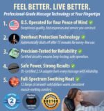 Zyllion Shiatsu Back and Neck Massager with Heat (FSA HSA Eligible) 3D Kneading 2-Speed Electric Deep Tissue Massage Pillow for Muscle Pain Relief, Arthritis, Sciatica on Shoulder, Leg, Foot ZMA-34 - Image 3