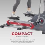 Sunny Health & Fitness Elliptical Trainer Machine w/Built-in Pulse Sensor, Low Impact Cardio Exerciser & Full-Body Cross Training for Home, Optional Free SunnyFit App Link & Electric w/300LB Load - Image 5