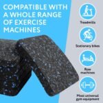 6-Pack Exercise Equipment Mat - Treadmill Pads for Carpet Floors, Protective Anti-Slip Treadmill Pad for Hardwood Floors & Carpets, Home Gym Accessories, Exercise Bike Mat, 4X 4X 0.5 in - Image 7