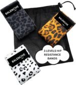Fabric Resistance Bands Set, Leopard Print Design, Set of 3 Different Strength Exercise Bands with Carry Bag and Exercise Guide - Image 7