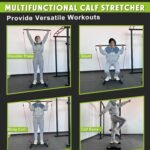 Multifunctional Steel Calf Raise Bar, Wide Standing Calf Raise Block for Calves Stretching, Foot Stretch Platform, Anti-Slip Squat Machine for Home Gym Workout - Image 5