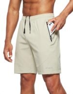 Pudolla Men's Workout Running Shorts 7"/5"/9" Lightweight Gym Athletic Shorts for Men with Zipper Pockets - Image 2