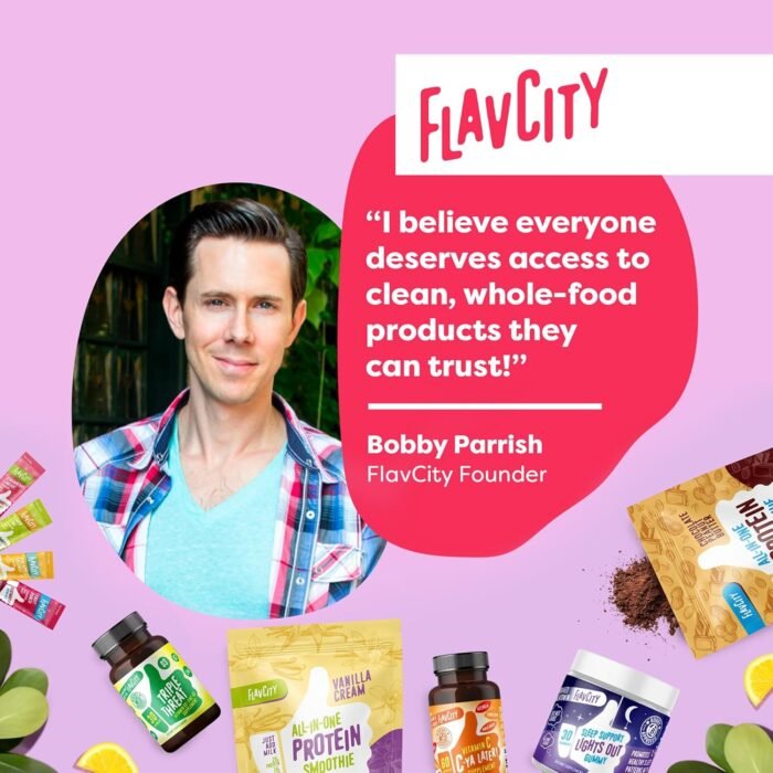 FlavCity Grass Fed Whey Protein Powder - Variety Pack - 25g Protein & 10g Collagen - 5 Single Serve Packets - Made with Organic Reishi & Cordyceps - Gluten Free & No Added Sugars - Image 9