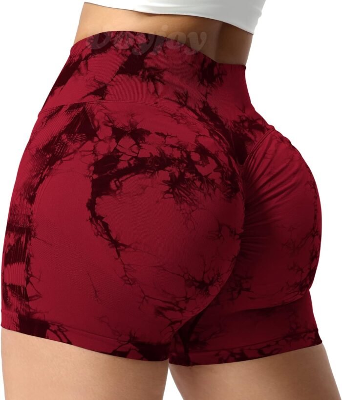 VOYJOY Women Workout Shorts 3.6" Scrunch Butt Lifting Gym Shorts Seamless Yoga Biker Shorts - Image 3